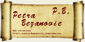 Petra Bežanović vizit kartica